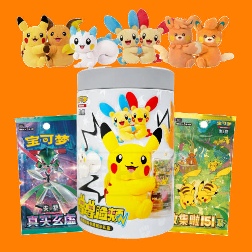 Pokemon Plush Tin Blind Box with Display Card